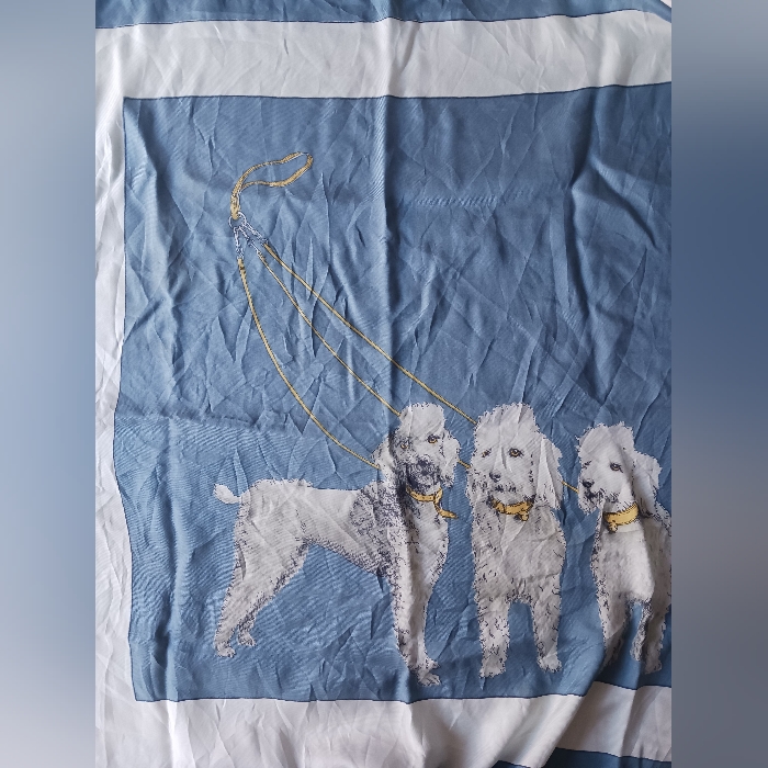 Vintage Silk Scarf  26 X 26